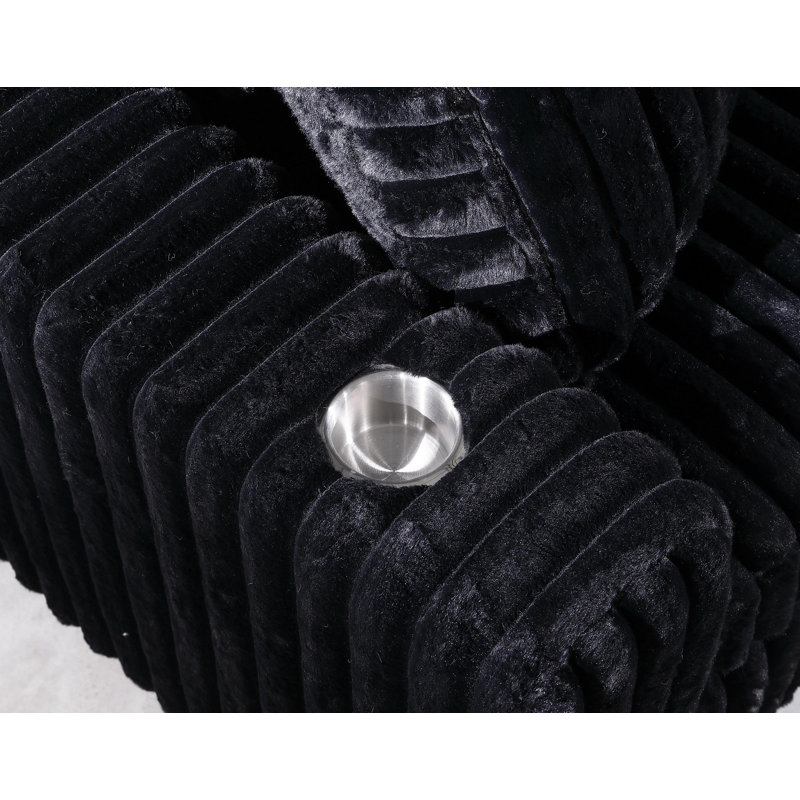  Canapé modulaire Snugle , Tissu noir