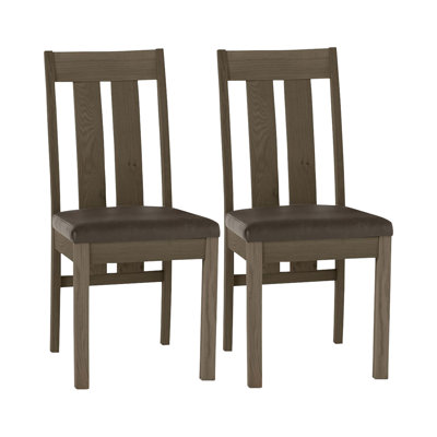 Caserta Faux Leather Slat Back Side Chair