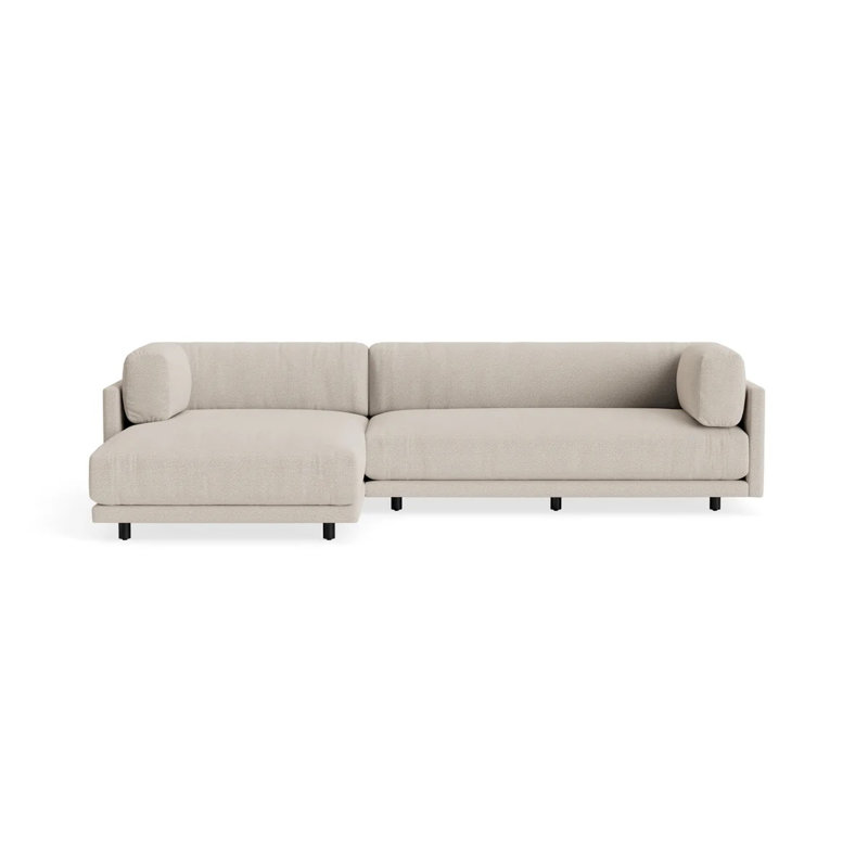 Sunday Chaise Sectional, Right Hand Facing, Sanford Natural Linen