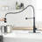 Touchless Kitchen Tap - Motion Sensor Enabled Automatic Contemporary Style For Sinks Faucet Hands Smart With Pull Down Modern Black And Silver Look