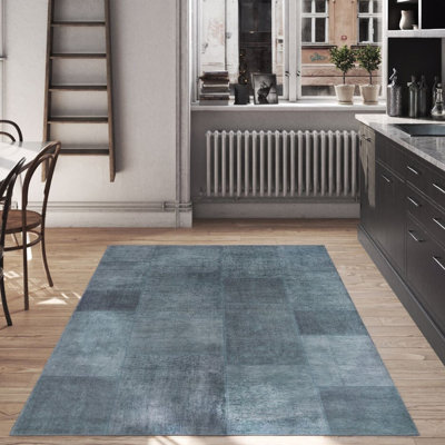 Luxurious Machine Washable Area Rug, 4.9 x 7.5 Feet, 100% Polyester, 1850 g/m², Pile Height: 0.2 inches | Eco-Friendly Recycled Poly Cotton Backing | Perfect for Living Room & Bedroom, Soft and Durable Design