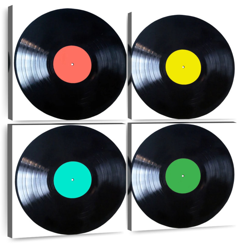 Disques de vinyle colorés Abarca, H 18 po x l 18 po