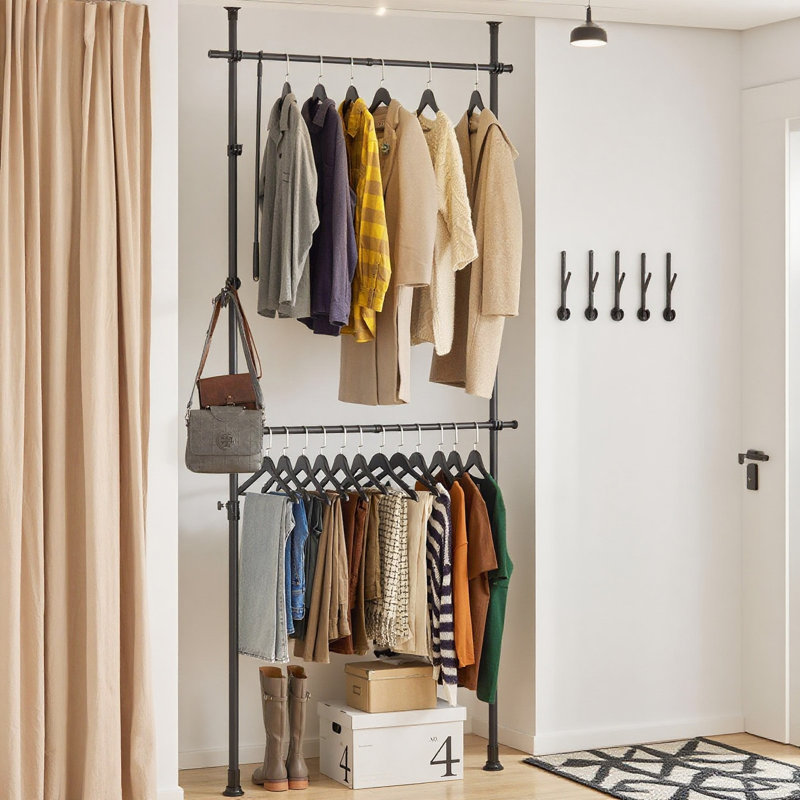 Hammes 77"" W - 112"" W Closet System, Black