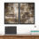 «Grunge Abstract Paint Effect Mid-Century Dark Brown Stroke», reproduction sur toile 2 pièces