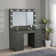 Amargosa 7-Drawer Makeup Vanity Table with LED Hollywood Mirror Lighting
