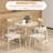 Small Kitchen Table, Collapsible Drop Leaf Table For Small Spaces, Round Folding Dining Table