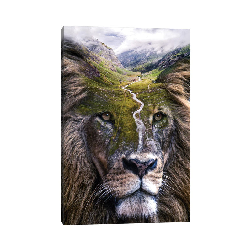 «Hail the King» par Paul Haag - impression d'art graphique, Toile tendue, H 26 po x l 18 po x 1,5 po