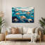 Art mural bleu nautique-1058077215