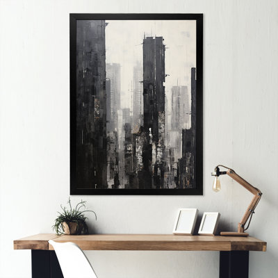 «Ebony Edifices Sckycraper City», reproduction sur toile