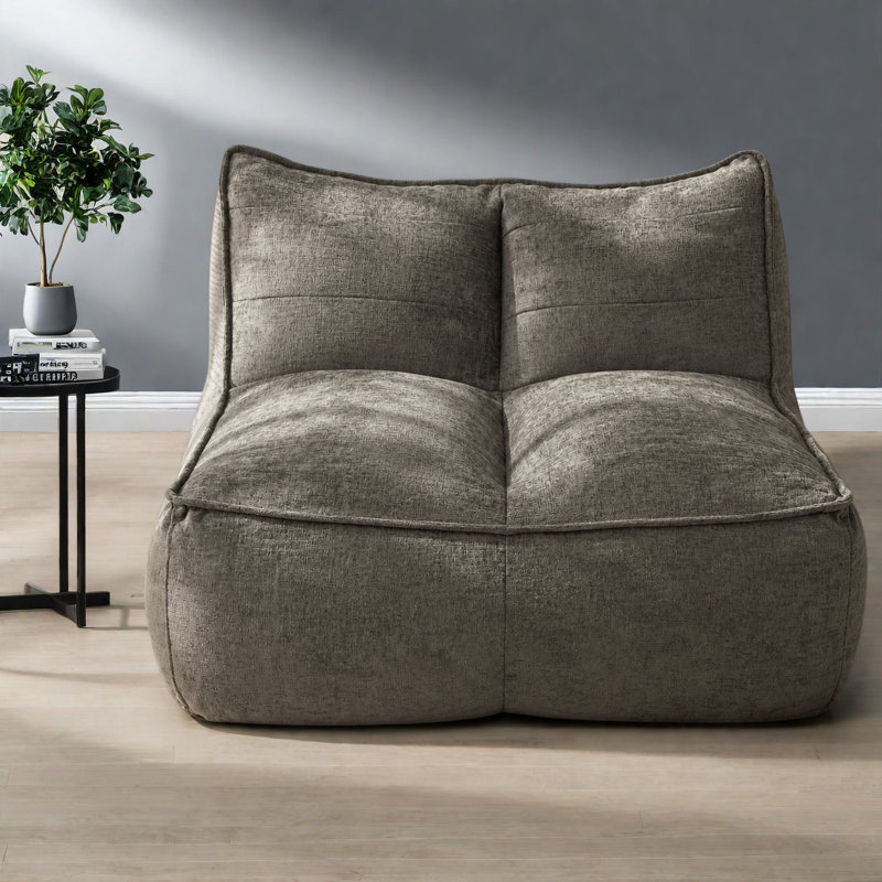Compression Sofas, Cotton Linen Compact Modern Beanbag Couch for Home