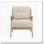 Fauteuil d'appoint capitonné avec finition noyer antique-425924432