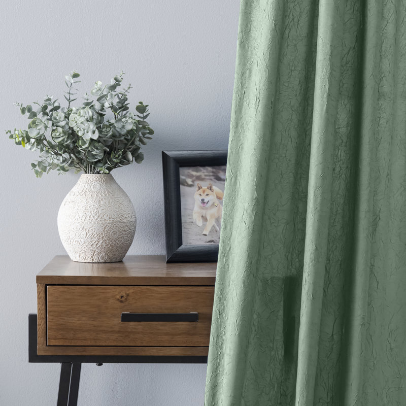 Paulisha Semi Sheer Single Panel, 48" W x 63" L, Spa