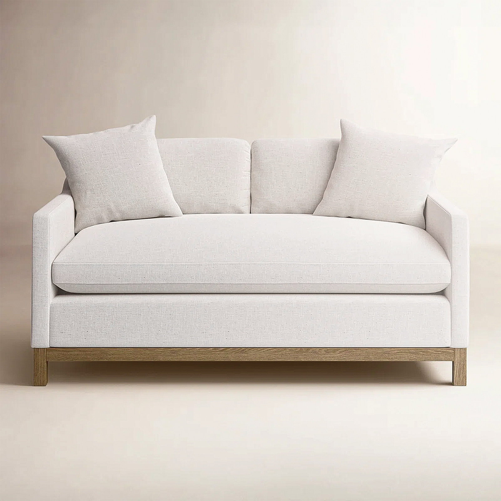 Cami 64" Linen Loveseat, Cream