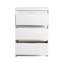 Meuble-lavabo autoportant 24 po avec lavabo en résine et 3 portes à fermeture douce, armoire en contreplaqué blanc brillant