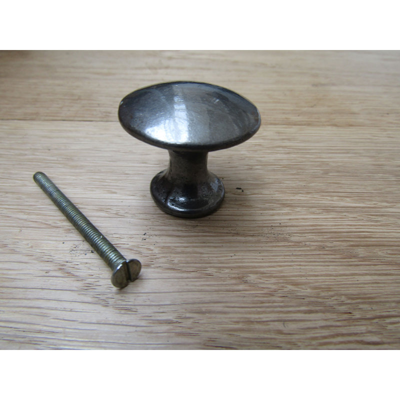 Clem 38mm Diameter Mushroom Knob, Antique Iron