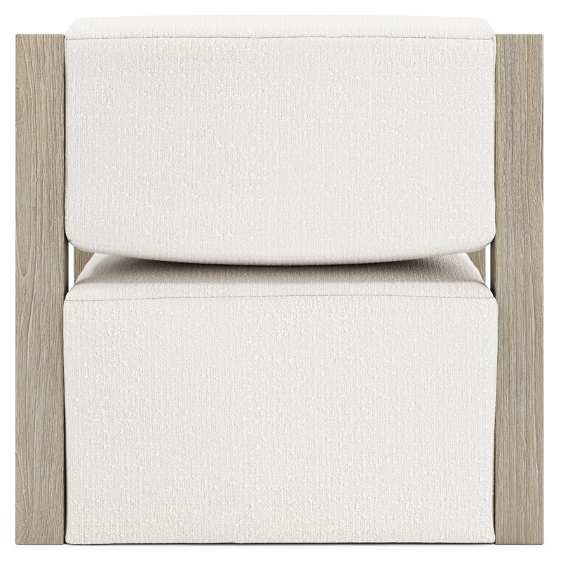 Leilani Outdoor Teak Swivel Lounge Chair, Sea Oat