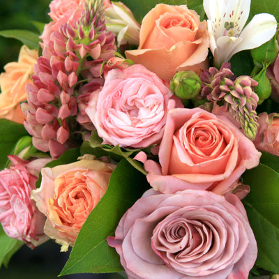 Beautiful Bouquet Of Flowers In Soft Colours by Lubilub - No Frame Art Prints on Canvas