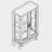 Cherry Curio Cabinet with Tempered Glass Doors, Lighted Display Cabinet with Mirrored Back Panel & Adjustable Shelves   for Home or Office (Light Bulb Included)-852553553