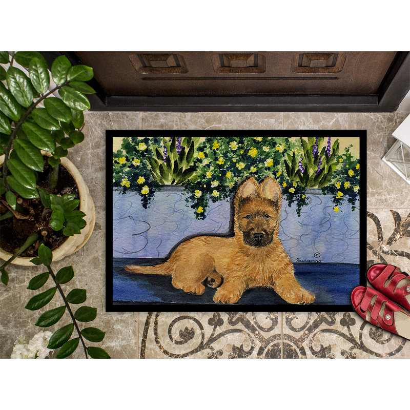 Tapis de porte d’intérieur anti-dérapant brie, Rectangle 2 pi x 3 pi