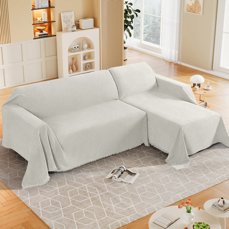 Wald Soft Sofa Cover,Washable Sectional Slipcover,Durable Sofa Blanket Couch Cover,Pet Friendly Bed Cover