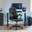 Fauteuil de jeu et de course pivotant en similicuir ergonomique Inbox Zero-165252337