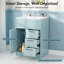 Ensemble de meuble-lavabo sur pied 24 po avec lavabo intégré et rangement 24 po Modern Blue-839258282
