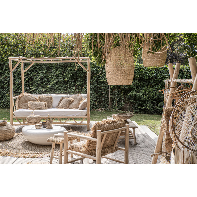 Oval Pendant Shade ( Screw On ) in Natural, 100cm H x 60cm W x 60cm D