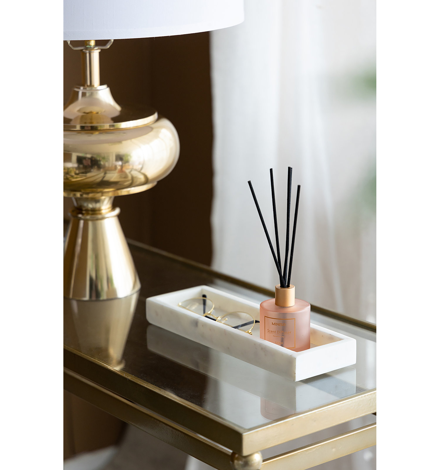 Joyelle Genuine Marble Decorative Tray