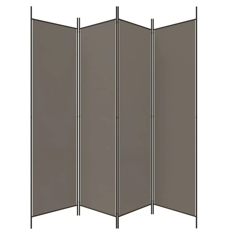Kasimir Folding Room Divider, Anthracite, 4, 200cm H x 200cm W