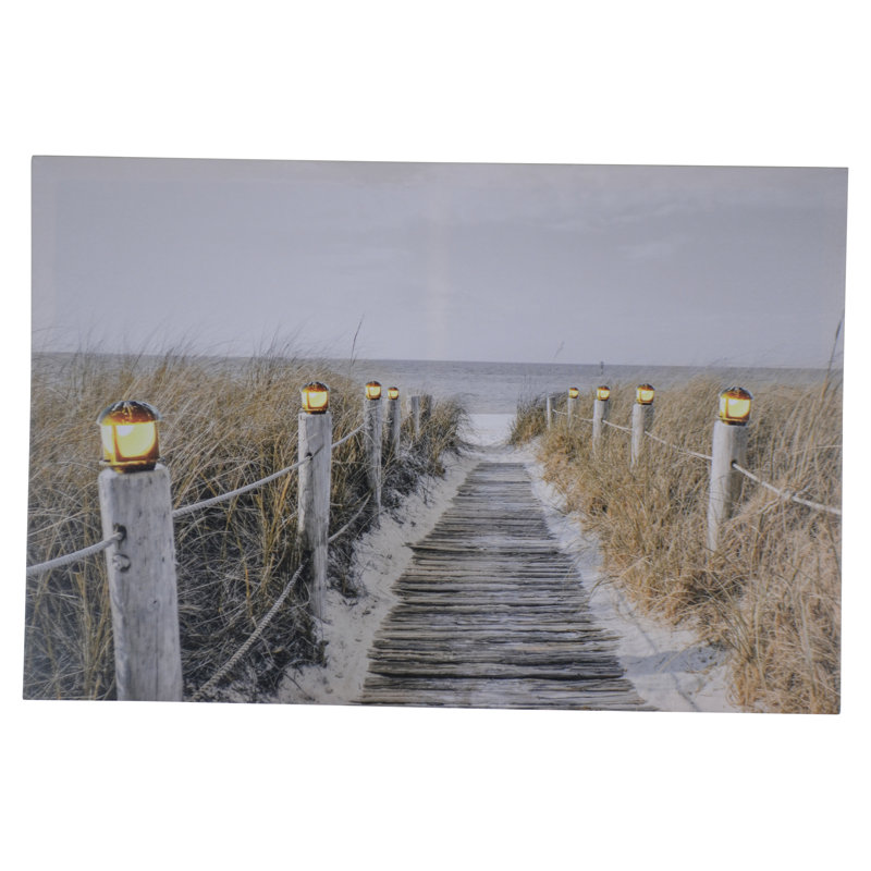 Impression sur toile à DEL Walkway to the Beach