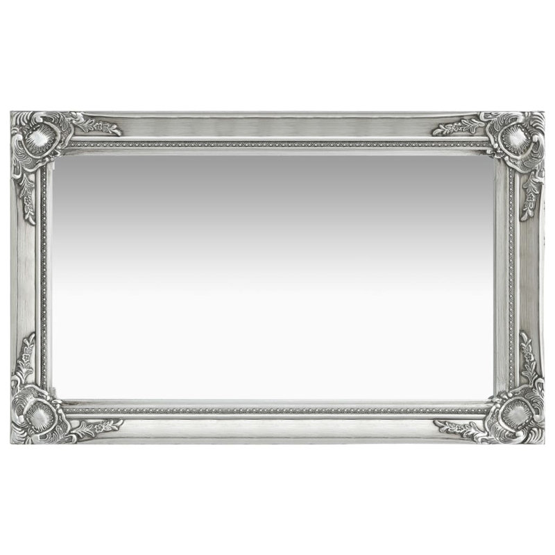 Ginter Rectangle Mirror, 50cm H x 80cm W, Silver