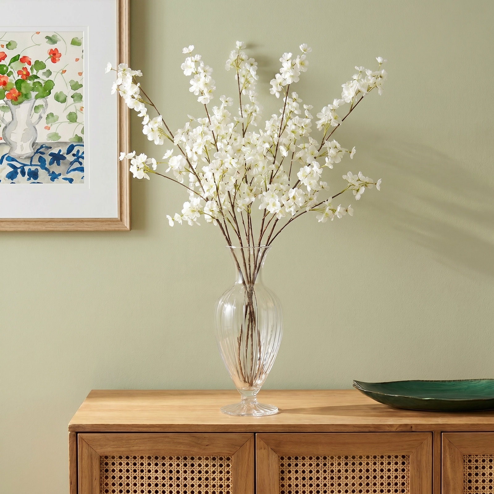 Natural Cherry Blossom Sprays, Cream White