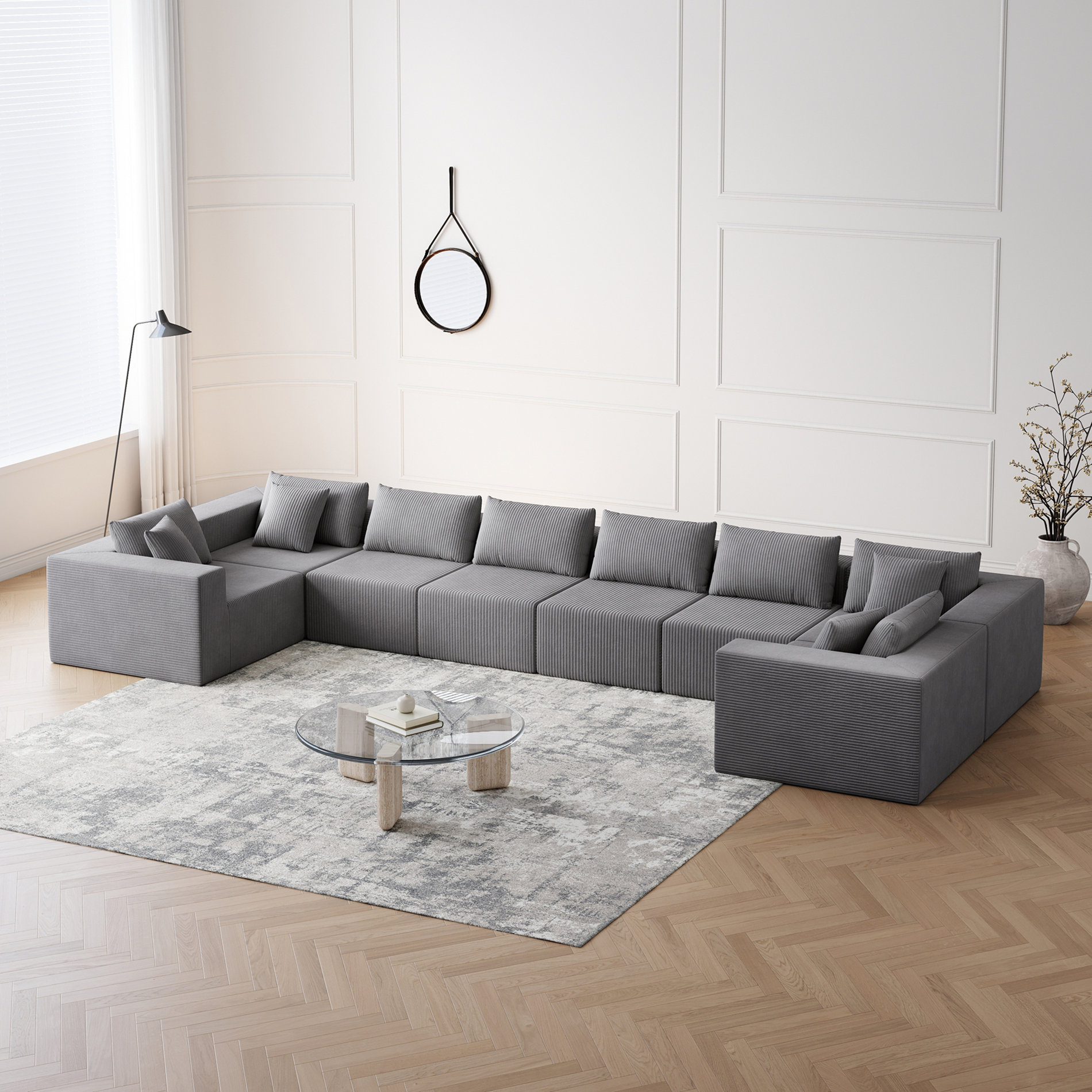 Hokku Designs Corduroy Modular L Shaped Sectional Sofa - Wayfair Canada
