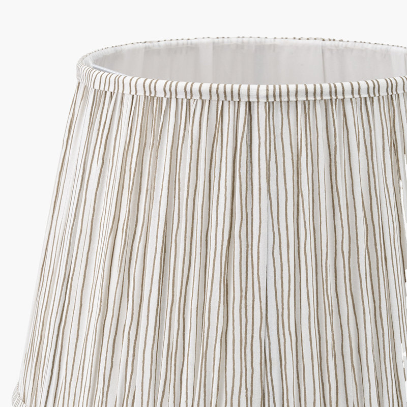 Pleated Cotton Lamp Shade, 31cm H x 45cm W x 45cm D, Natural