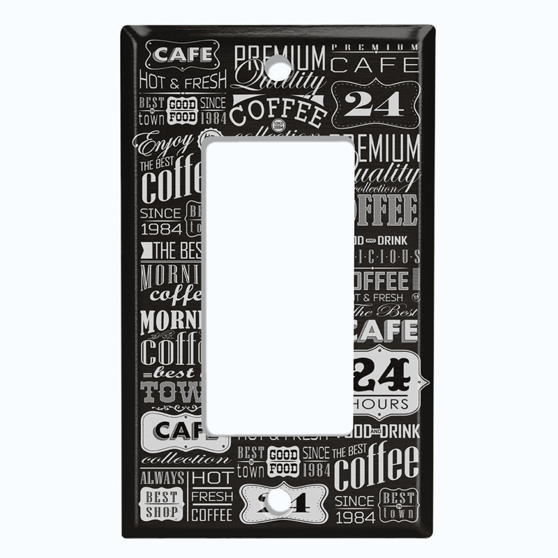 Plaque murale décorative à bascule Coffee Diner