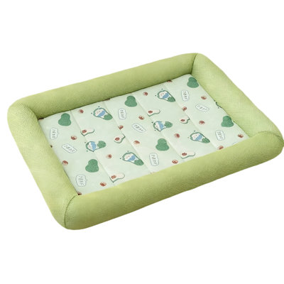 Summer Pet Chilling Mat 19.7x15.8x3.2in Soft Breathable Heat Reducing Pad For Small Medium Dogs, Green