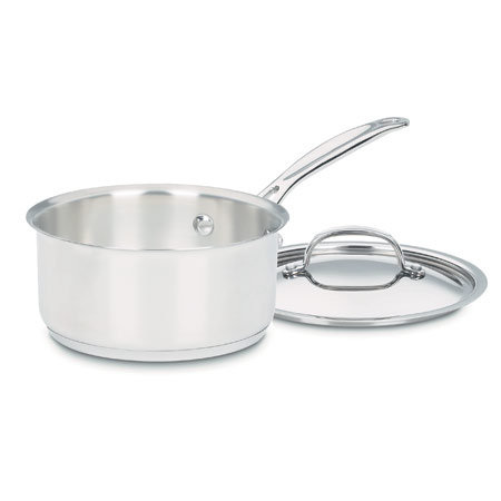 Cuisinart Stainless Steel (18/10) Saucepan with Lid, 1 Qt.
