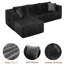 105" L-Shaped Modular Compression In Gray, Construction, Right Chaise For Living Room, Bedroom, Apartment. Safe Spring- Design, No Metal, & Pet . Comfortable High Foam Adapts To Posture, Cloud-Like-207843742-207843738