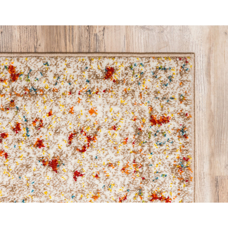 Tapis transitionnel Murawski couleur tangerine, Tapis de couloir 2 pi x 6 pi