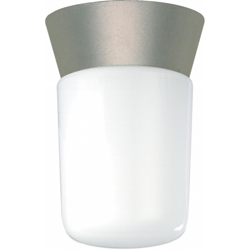 Plafonnier encastré d'extérieur 1 lumière Olmos, Aluminium satiné