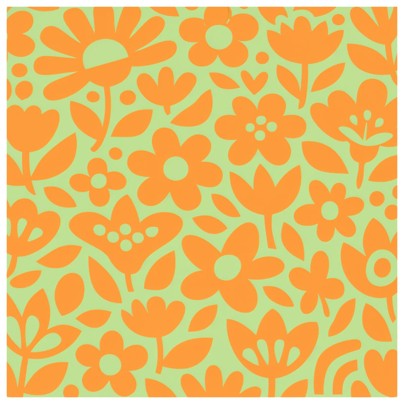 Coussins décoratifs à motif floral orange, 26 x 26 inches