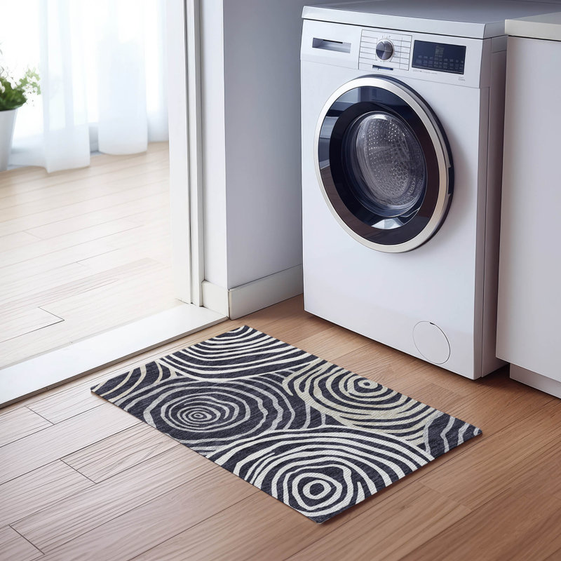 Tapis de porte d'extérieur antidérapant Leis, Rectangle 1 pi 8 po x 2 pi 6 po
