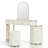 Luxury Makeup Vanity Desk With 3-Color LED Mirror & Stool