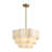 1 - Light Boho Handwoven Drum Wavy Edge Tiered Chandelier