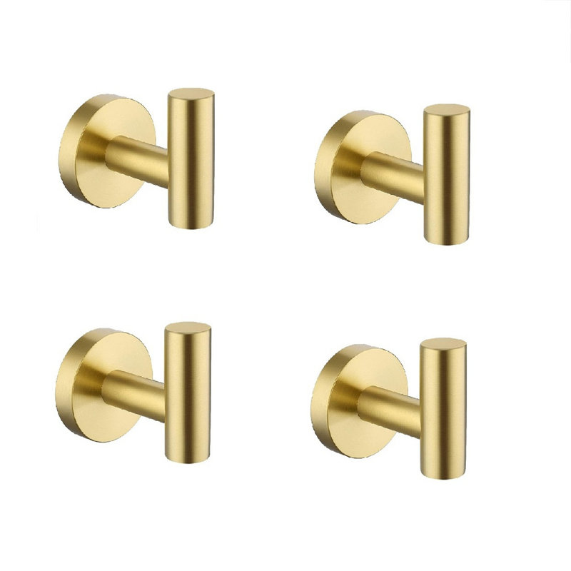 Crochet mural pour serviette, Or brossé