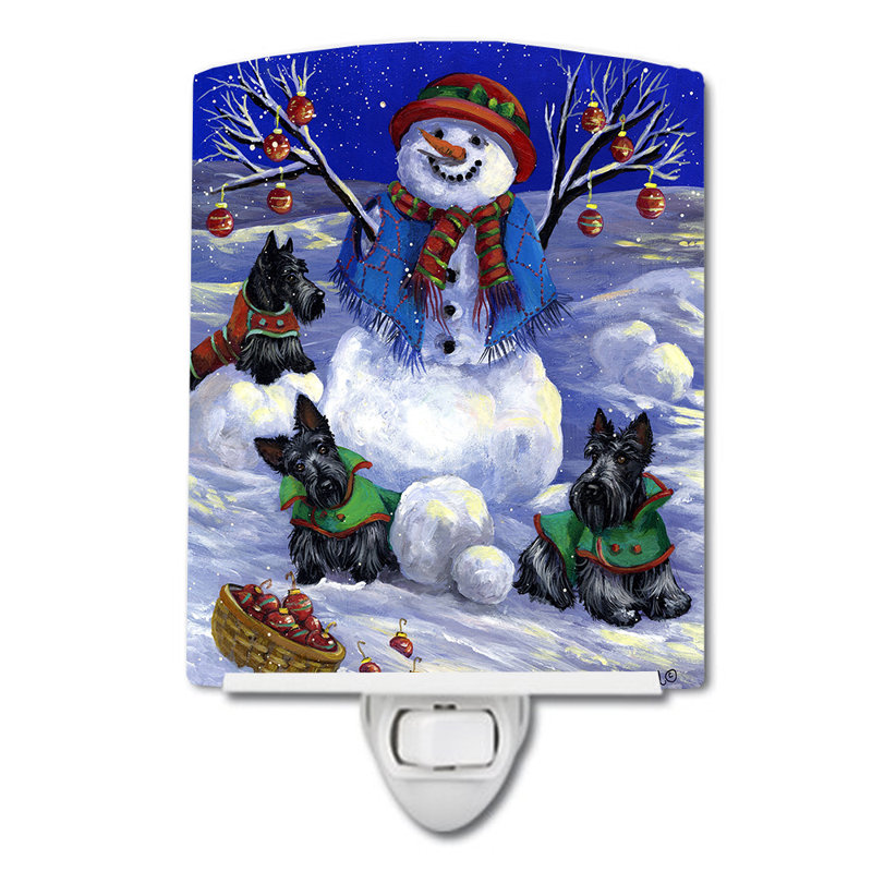 Veilleuse Boxer, Scottie bonhomme de neige