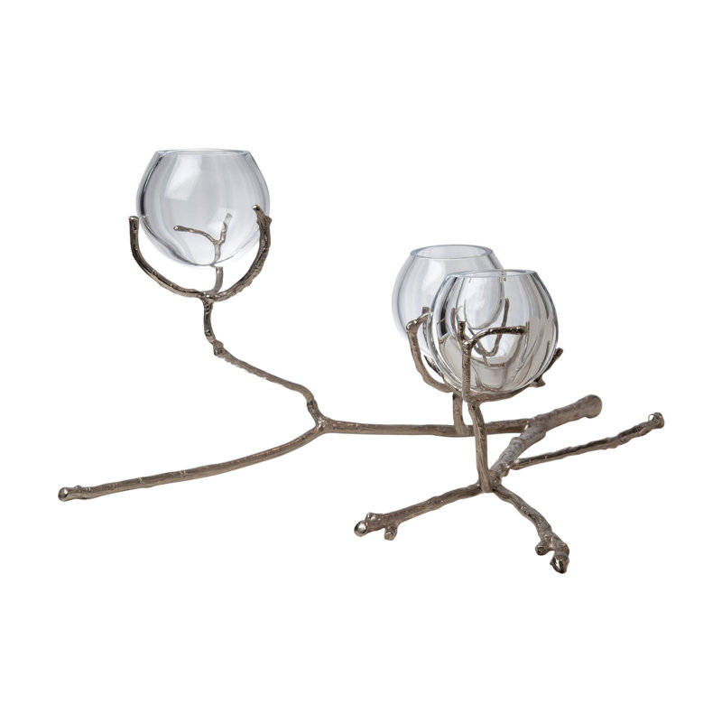 Twig 3 Vessel Large Vase, Nickel