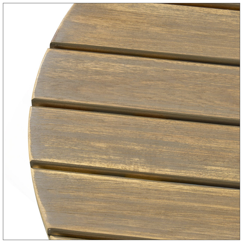 Table d'appoint d'extérieur en bois, Gris