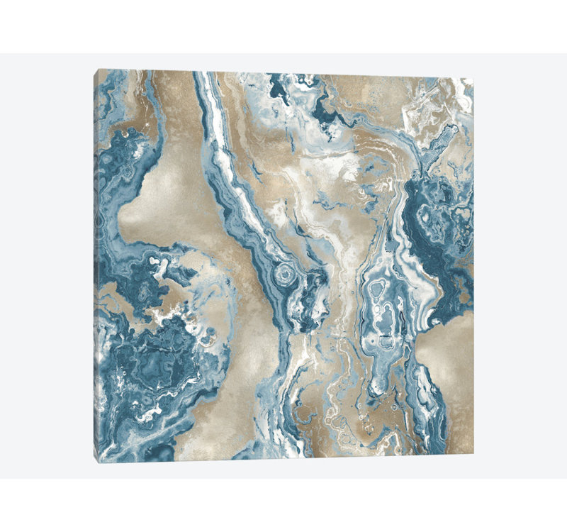 «Onyx Teal», impression sur toile, H 37 po x l 37 po x P 1,5 po, Toile tendue, Pas de tapis