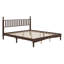 Lit plateforme en bois avec tête de lit en forme de gourde, lit plateforme de style rétro avec support à lattes en bois-439614188